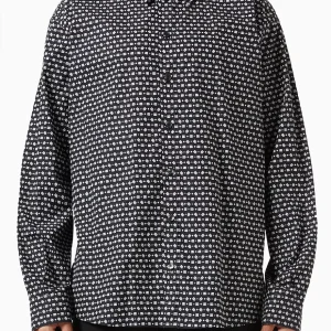 DOLCE & GABBANA ALL-OVER LOGO-PRINT OVERSIZED SHIRT IN COTTON-POPLIN