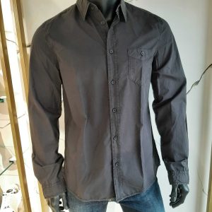 GUESS MEN'S SHIRT GREY COTTON