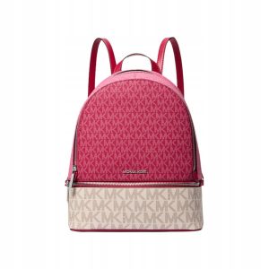 MICHAEL KORS RUCSAC DAMĂ LOGO COLOR-BLOCK DIN PIELE SAFFIANO ROZ ROȘU BEJ