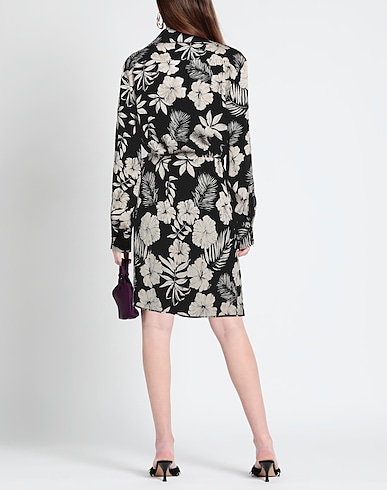ROCHIE PETRECUTĂ PINKO DIN CREP CU IMPRIMEU FLORAL - imagine 2