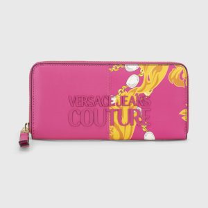 VERSACE JEANS COUTURE PORTOFEL DAMĂ ROZ CU IMPRIMEU