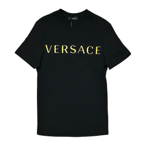 VERSACE T-SHIRT COTTON JERSEY BLACK