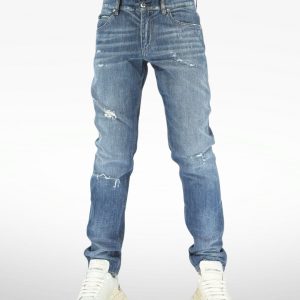 DOLCE & GABBANA BLUE DISTRESSED JEANS