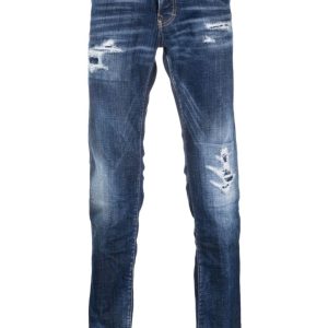 DSQUARED2 DISTRESSED COTTON JEANS