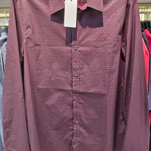 GUESS LONG SLEEVE SHIRT BURGUNDY