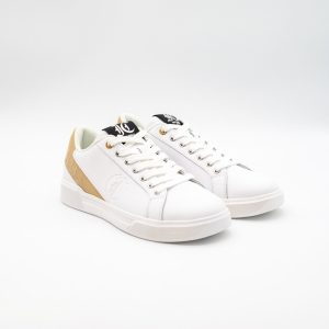 JUST CAVALLI – SNEAKERS PIELE ALBĂ & PIELE ÎNTOARSĂ – DESIGN EXCLUSIVIST
