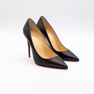 CHRISTIAN LOUBOUTIN – PANTOFI STILETTO KATE 100 – BLACK LEATHER – DAMĂ