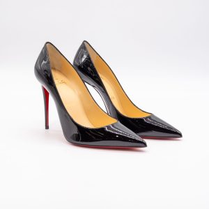 CHRISTIAN LOUBOUTIN PANTOFI KATE - PIELE NEAGRĂ LĂCUITĂ