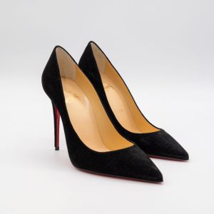 CHRISTIAN LOUBOUTIN PANTOFI STILLETO BLACK SUEDE