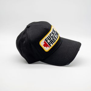 DSQUARED BASEBALL CAP "FUCKIN' FREEZING" BLACK