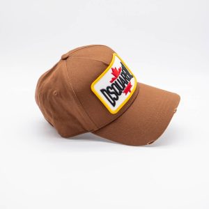 DSQUARED BASEBALL CAP CANADIAN FLAG BROWN