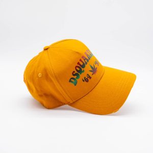 DSQUARED BASEBALL CAP "COULD YOU BE LOVED" YELLOW
