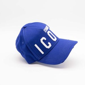DSQUARED BASEBALL CAP "WHITE ICON" BLUE