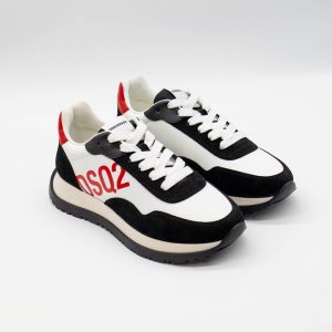 DSQUARED RUNNING LOGO PRINT SNEAKERS