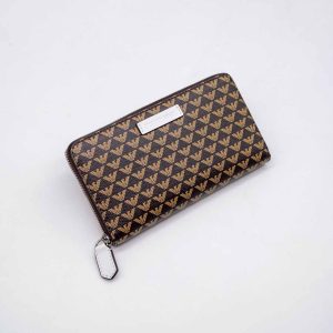 EMPORIO ARMANI PORTOFEL DAMĂ – PIELE NATURALĂ MARO - MONOGRAM