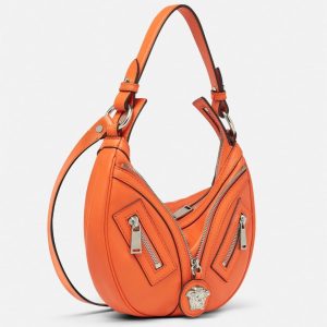 VERSACE MEDIUM REPEAT HOBO - PIELE NATURALĂ - MARO