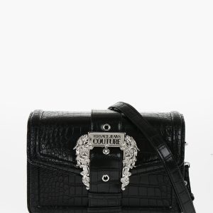 VERSACE JEANS COUTURE CROCODILE EFFECT FAUX LEATHER SHOULDER BAG