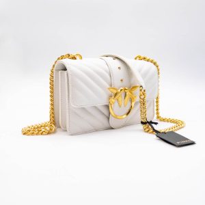 PINKO LOVE ONE CLASSIC SHOULDER BAG WHITE