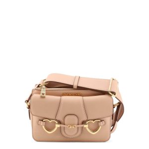 LOVE MOSCHINO GEANTĂ DAMĂ ROZ PUDRAT CU INIMI AURII – CROSSBODY ELEGANTĂ