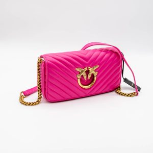 PINKO LOGO-PLAQUE CROSSBODY BAG