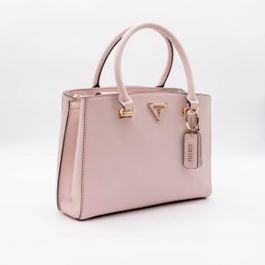 GUESS – GEANTĂ MEDIE NOELLE ROZ DIN PIELE SAFFIANO CU DETALII AURII