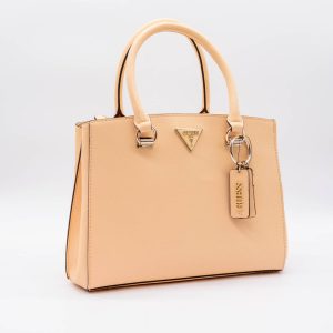GUESS – GEANTĂ NOELLE GIRLFRIEND SATCHEL APRICOT CREAM DIN PIELE SAFFIANO