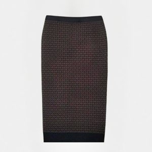 MICHAEL KORS – FUSTĂ TRICOTATA MIDI CU IMPRIMEU LOGO MK