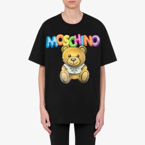 T-SHIRT MOSCHINO "INFLATABLE TEDDY BEAR" BLACK
