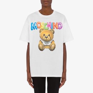 T-SHIRT MOSCHINO "INFLATABLE TEDDY BEAR" WHITE