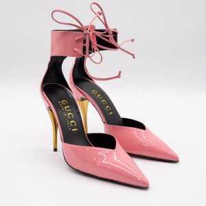 GUCCI ANKLE-CUFF PANTOFI DAMĂ - ROZ FLAMINGO
