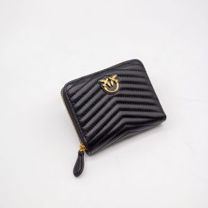 PINKO PORTOFEL TAYLOR PIELE NATURALĂ - NEGRU