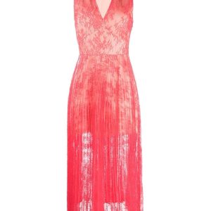 ROCHIE TWINSET AZALEA/CORAI DIN DANTELĂ PLISATĂ