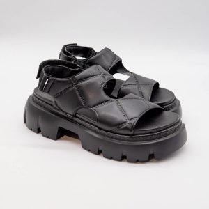 KARL LAGERFELD SANDALE SUN TREKKA NEGRE CU PLATFORMĂ