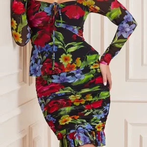 MARCIANO BY GUESS FLORAL SKIRT & TOP