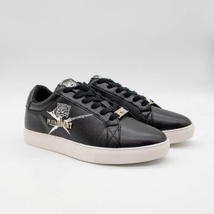 PHILIPP PLEIN MEN'S SPORT LOGO BLACK SNEAKERS SIPS810