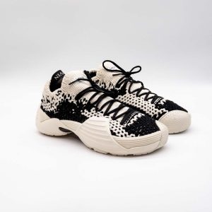 LANVIN FLASH-X SNEAKERS CROCHET-KNIT