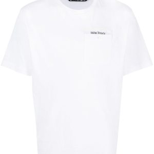 PALM ANGELS TRICOU ALB CU BANDĂ LOGO