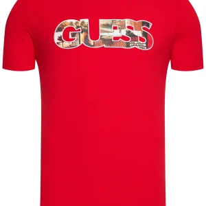 GUESS T-SHIRT ROSSO SLIM FIT