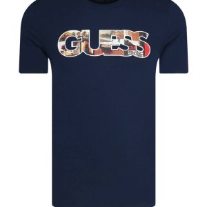 GUESS NAVY BLUE T-SHIRT SLIM FIT