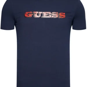 GUESS- TRICOU BLEUMARIN CU LOGO FRONTAL
