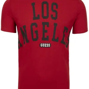 GUESS- TRICOU ROȘU LOS ANGELES REGULAR FIT