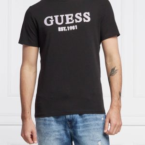 GUESS- TRICOU NEGRU LOGO EST. 1981 SLIM FIT