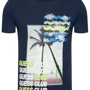 GUESS – TRICOU SLIM FIT BLEUMARIN PENTRU BĂRBAȚI