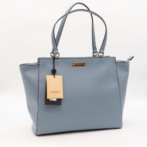 TWINSET - GEANTĂ SHOPPER - SAFFIANO BLUE