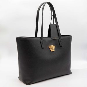 VERSACE TOTE LA MEDUSA - PIELE NATURALĂ - NEAGRĂ