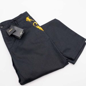 VERSACE INFORMAL PANTS DRILL COTTON FABRIC + IBISCUS PRINT
