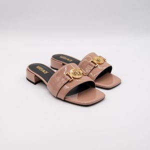 VERSACE SABOȚI DAMĂ - PIELE LĂCUITĂ NUDE