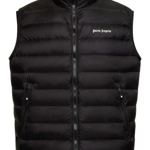 PALM ANGELS BLACK VEST CLASSIC LOGO – VESTĂ NEAGRĂ BĂRBAȚI CU LOGO